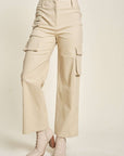 Davi & Dani Flap Pocket Mid Rise Cargo Pants