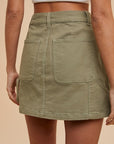 Annie Wear Cargo Denim Mini Skirt