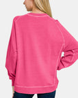 Zenana Full Size Pigment Dyed French Terry Sweatshirt