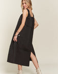 ADORA Drawstring Slit Back Cargo Dress