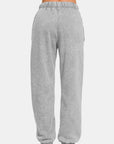 Zenana Full Size Acid Wash Fleece Drawstring Sweatpants with Pockets