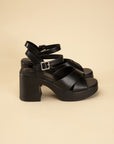 TOUCH-S Crisscross Sandal Heels