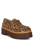 Onglur Leopard Print Suede Oxford Loafers