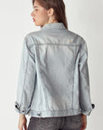 RISEN Distressed Button Up Jacket