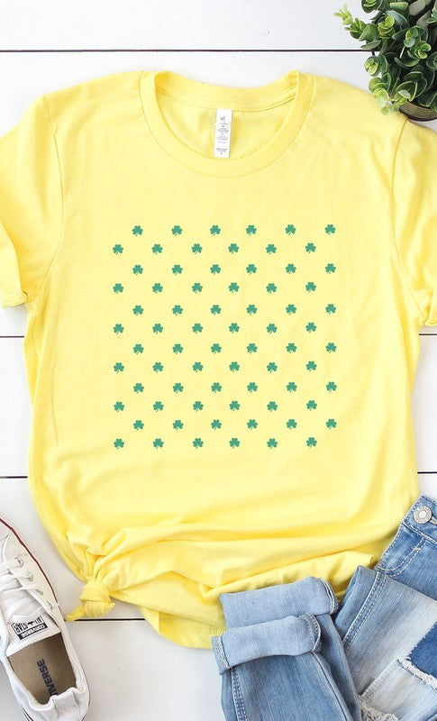 Clover Pattern Graphic Tee