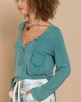 POL Plus Size Top in Teal