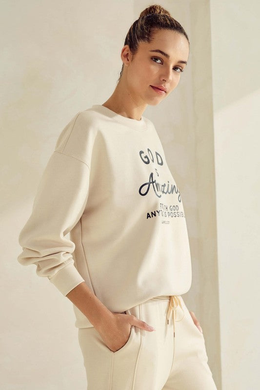 PLUS God Is Amazing Ultra Comfy Pullover Sweatshirt