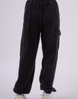 VERY J Washed Woven Crinkle Gauze Drawstring Pants