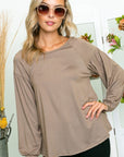 e Luna PLUS Solid Loose Fit Top