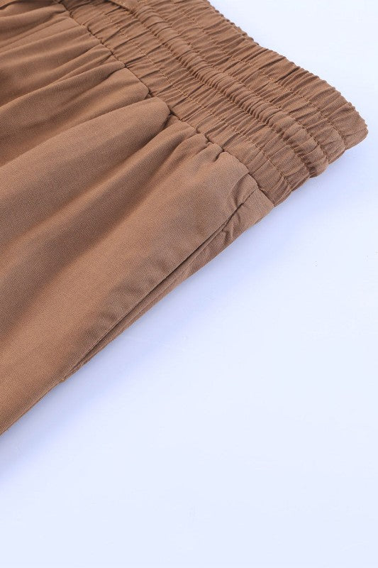 Kenzie Drawstring Elastic Waist Casual Wide Leg Pa