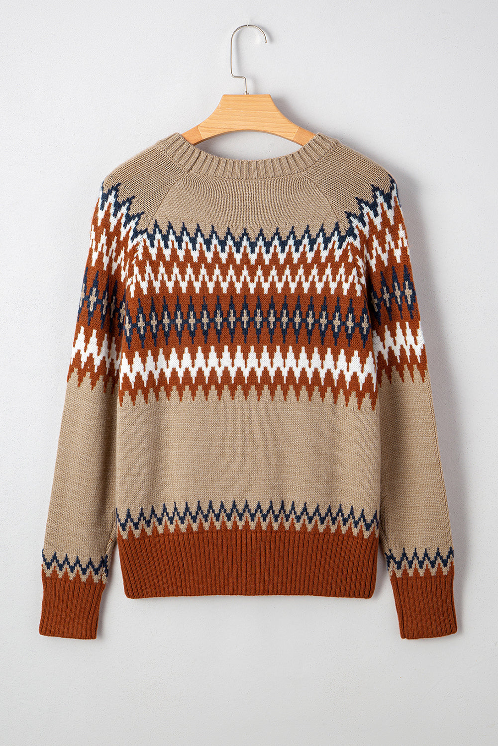 Western Geometric Knit Sweater
