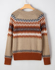 Western Geometric Knit Sweater