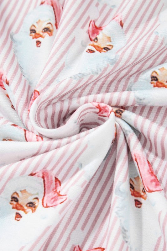 Christmas Santa Claus Stripe Top and Pants Lounge