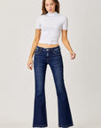 RISEN Full Size Low Rise Flare Jeans