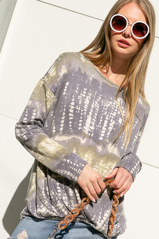 e Luna PLUS Bamboo Tie Dye Sweatshirt