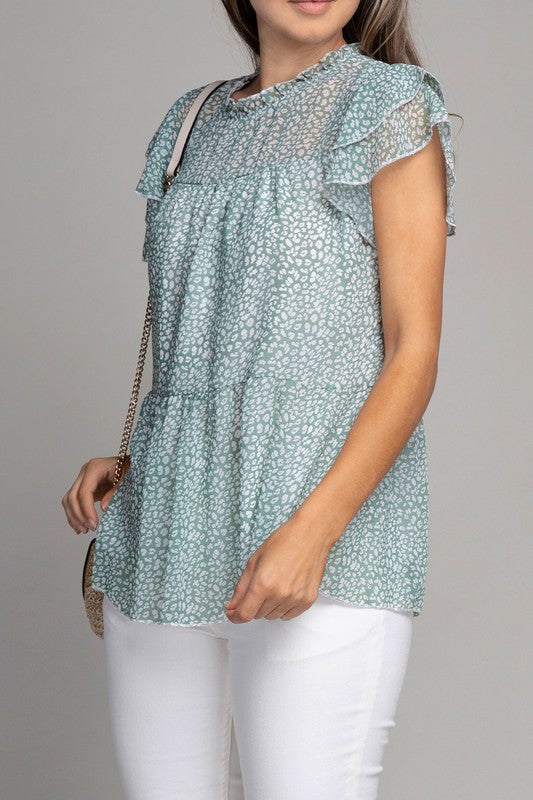 Tiered Chiffon Blouse - Online Only