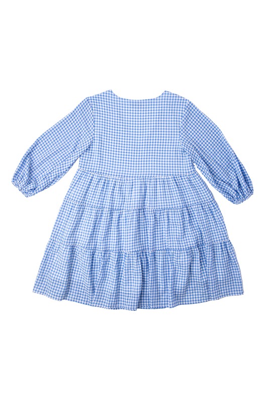 Lilou Gingham Checkered Tiered Dress