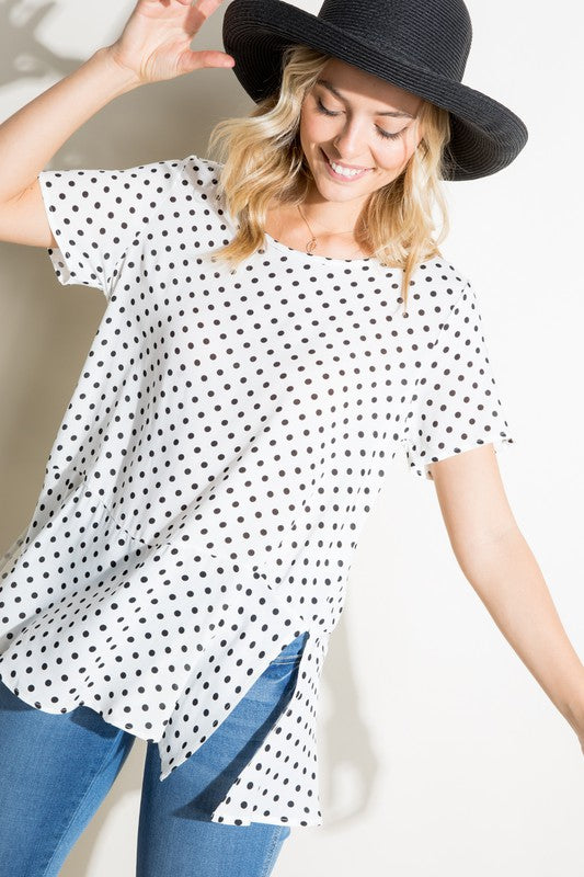 e Luna Polka Dot Tunic Top