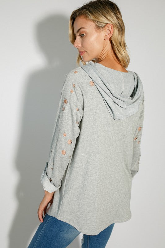 e Luna Distressed Sweatshirt