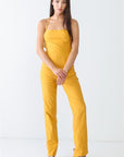 Doreli Group Backless Tied Spaghetti Strap Sleeveless Jumpsuit