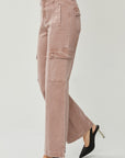 RISEN Full Size High Rise Wide Leg Cargo Jeans