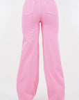 GJG Denim Wide Leg Jean in Bubblegum Pink