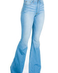 GJG Denim Logan Bell Bottom Jean in Light Blue -Inseam 32