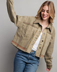 Embroidered Wash Cotton Jacket