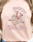 Howdy Valentine Cowboy Boots Graphic Tee