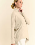 Davi & Dani Turtleneck Long Sleeve Knit Top