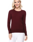 Crew Neck Long Sleeve Light Basic Casual Knit Top