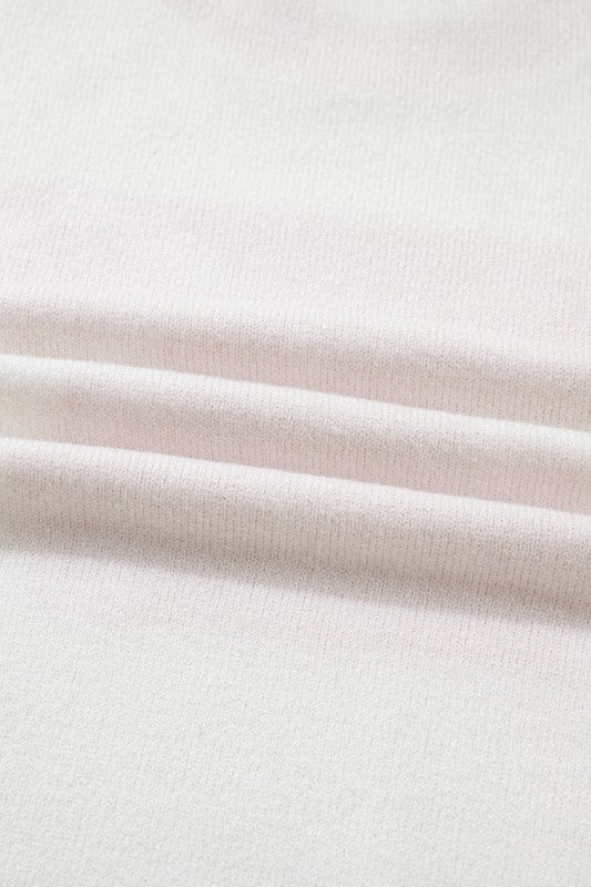 Christmas Stripe Trim Bow Crewneck Sweater