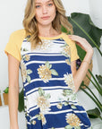 Floral Strip Mix Baseball Top - Online Only - My Pampered Life Seattle