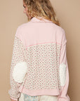 POL Floral Exposed Seam Button Up Quilted Jacket