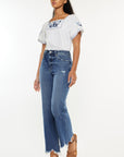 Kancan Full Size High Rise Slim Wide Leg Jeans