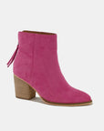 Beast Fashion Suede Point Toe Ankle Booties