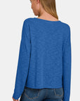 Zenana Dropped Shoulder Long Sleeve T-Shirt