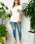 e Luna Terry Solid Animal Boxy Top