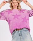 SAGE + FIG Mineral Wash Star Pattern T-Shirt