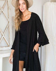 PLUS Jade by Jane Glitter Bell Sleeve Kimono Style Cardigan