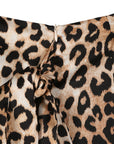 Lilou Satin Leopard Tie Skirt