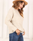 Lilous Oversize Cable Knit Sweater - Online Only