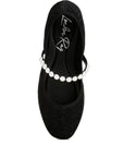 Corphee Pearl Strapped Glitter Ballerinas