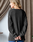 Heimish Ribbed Exposed Seam Long Sleeve T-Shirt