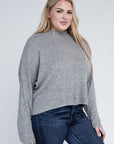 Plus Drop Shoulder Long Sleeve Top