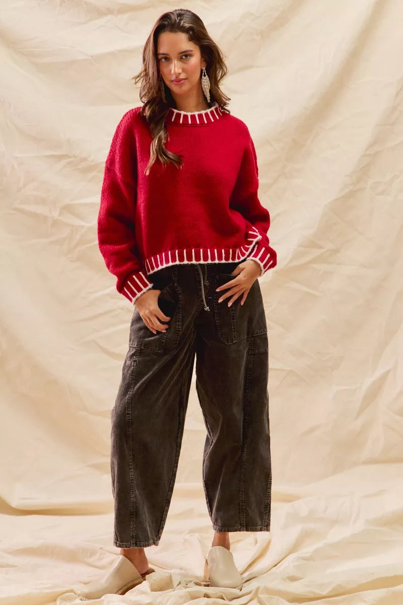 SO ME Loose Fit Christmas Holiday Sweater