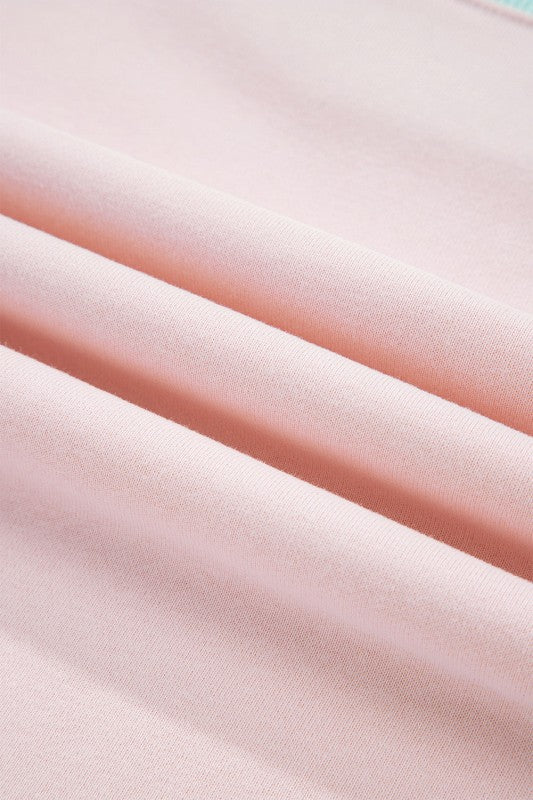 Stripe Colorblock Drop Shoulder Sweatshirt