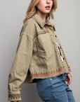 Embroidered Wash Cotton Jacket