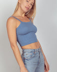 VERY J Cable Knit Seamless Cropped Cami