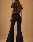 GJG Denim Desert Halo Studded Bell Bottom Jeans